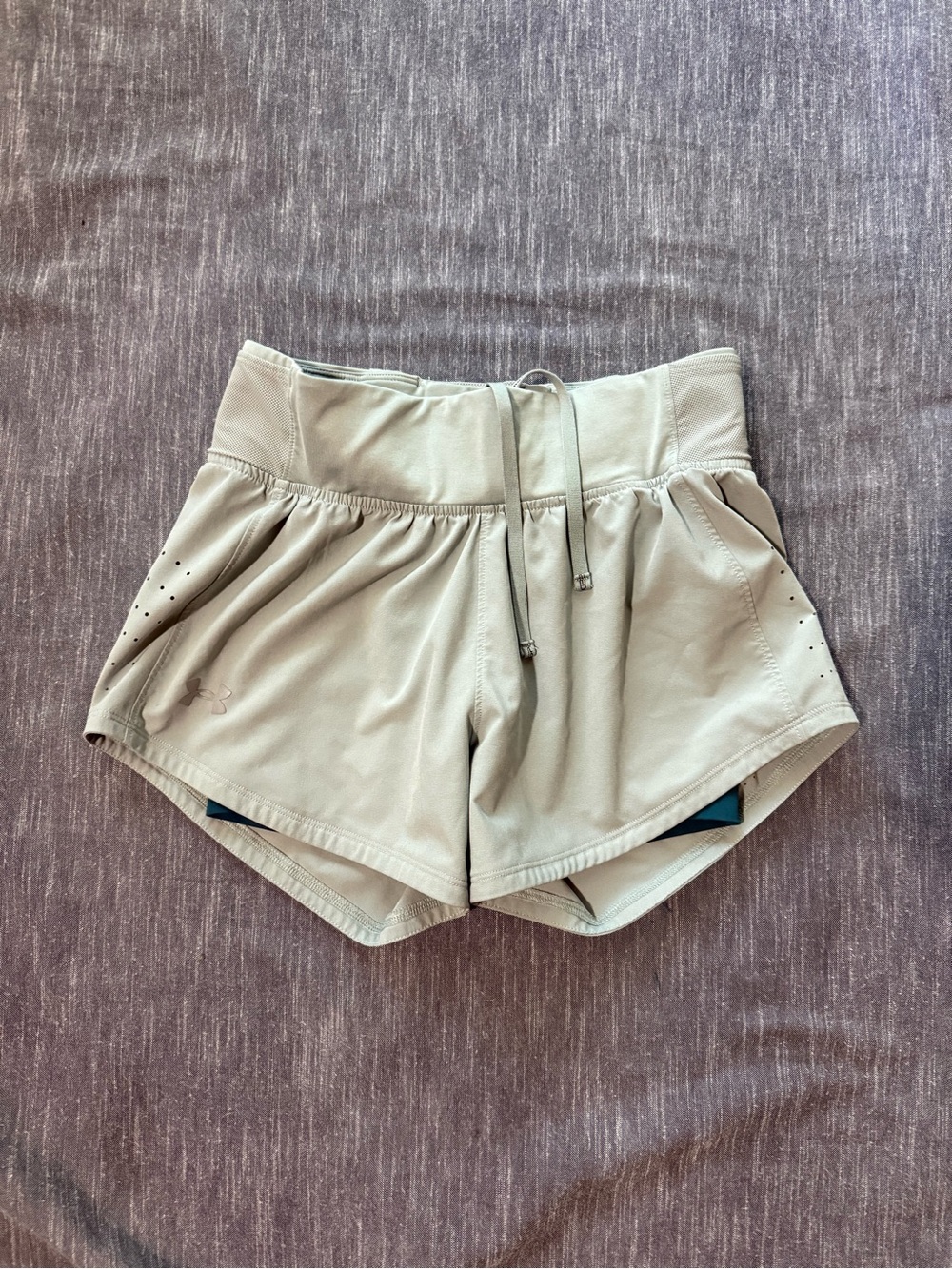 Under Armour Women's Light Green Performance Running Shorts